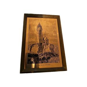 VINTAGE ETCHMASTER ORIGINAL Copper Etching Wallace Monument Scotland Alresford